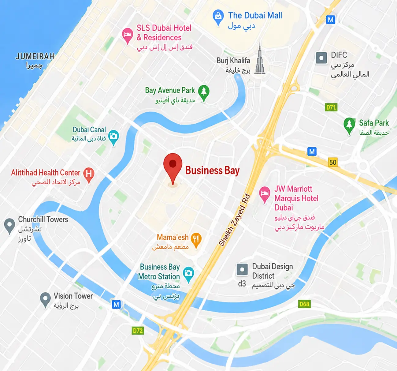 Business Bay map