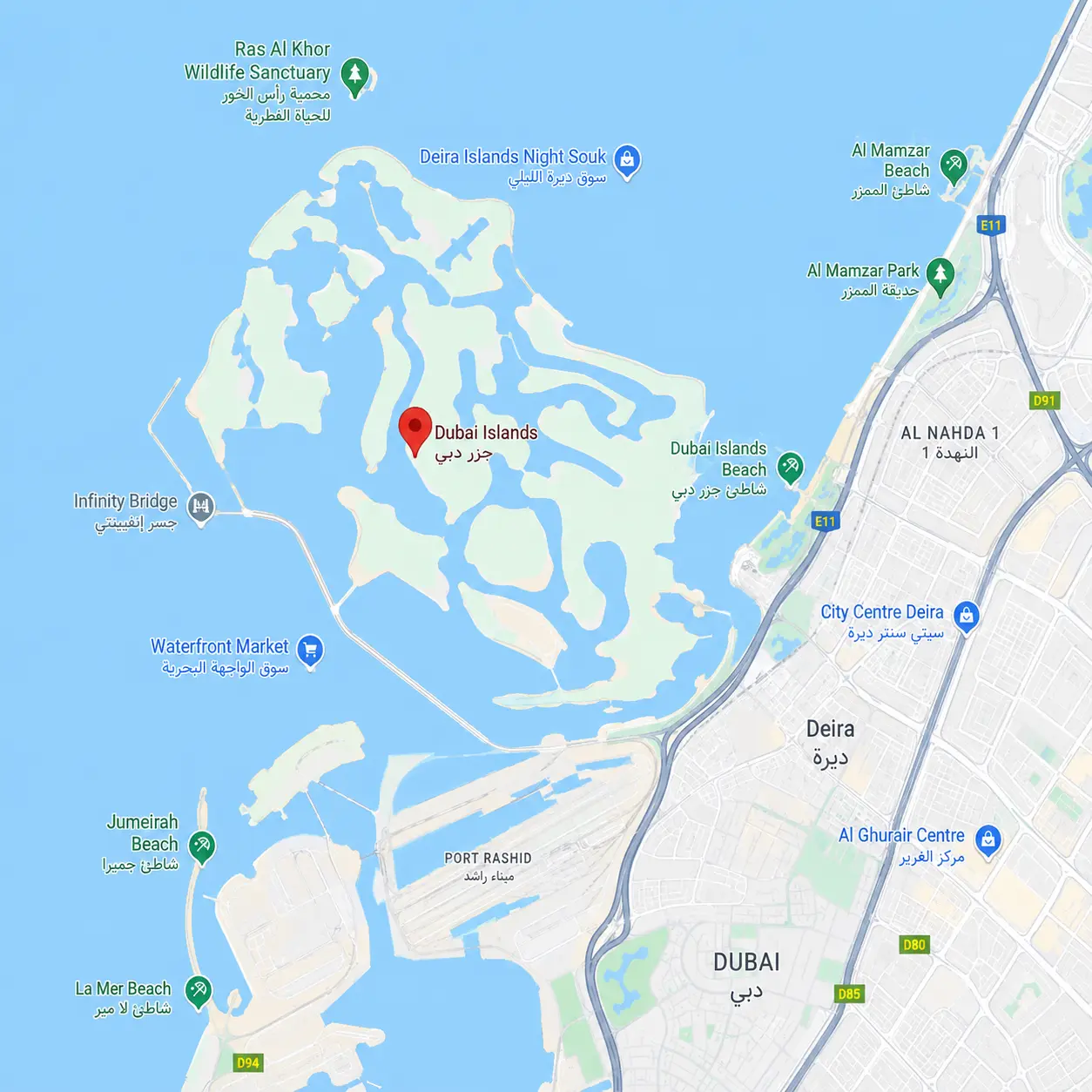 Dubai Islands Map