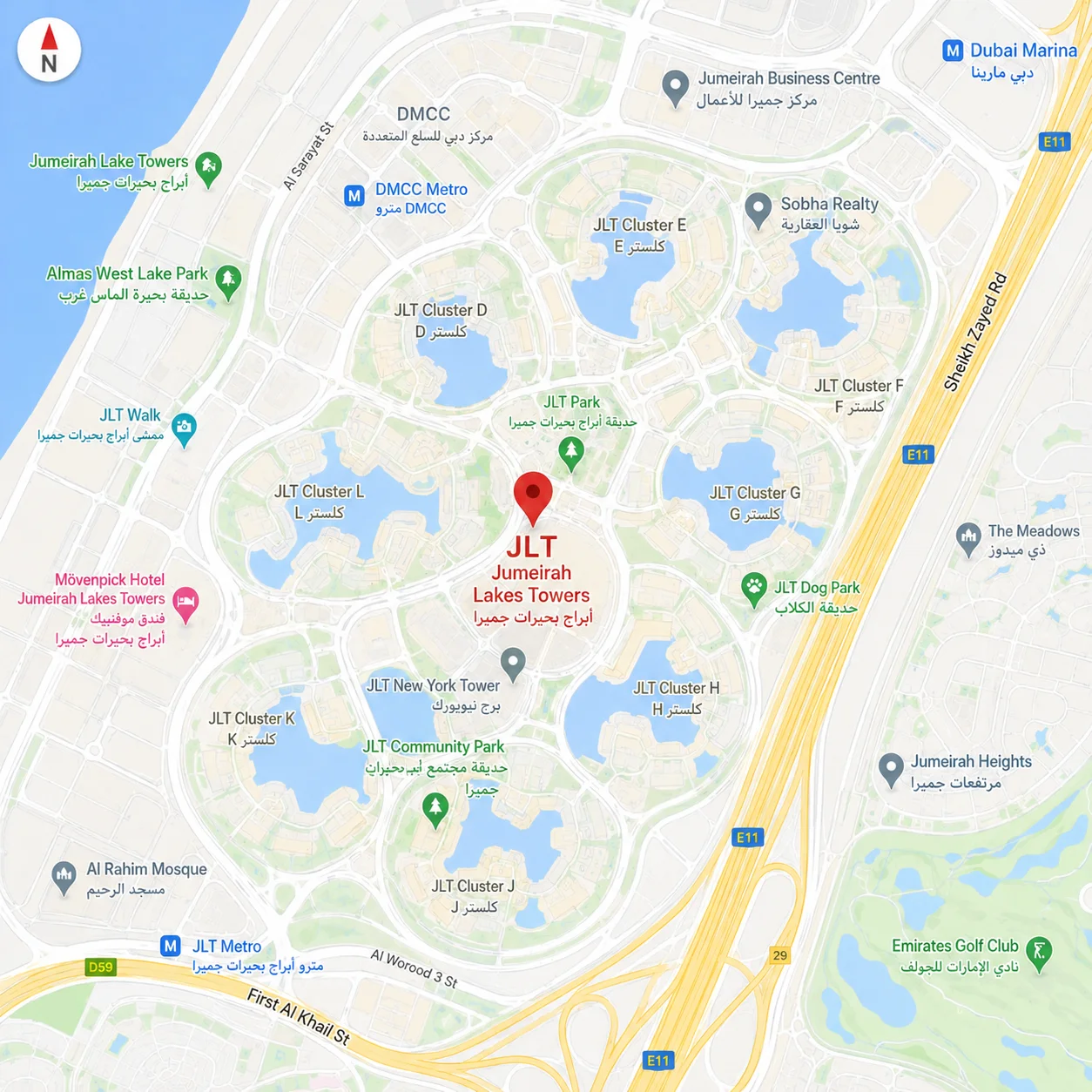 Dubai JLT Map