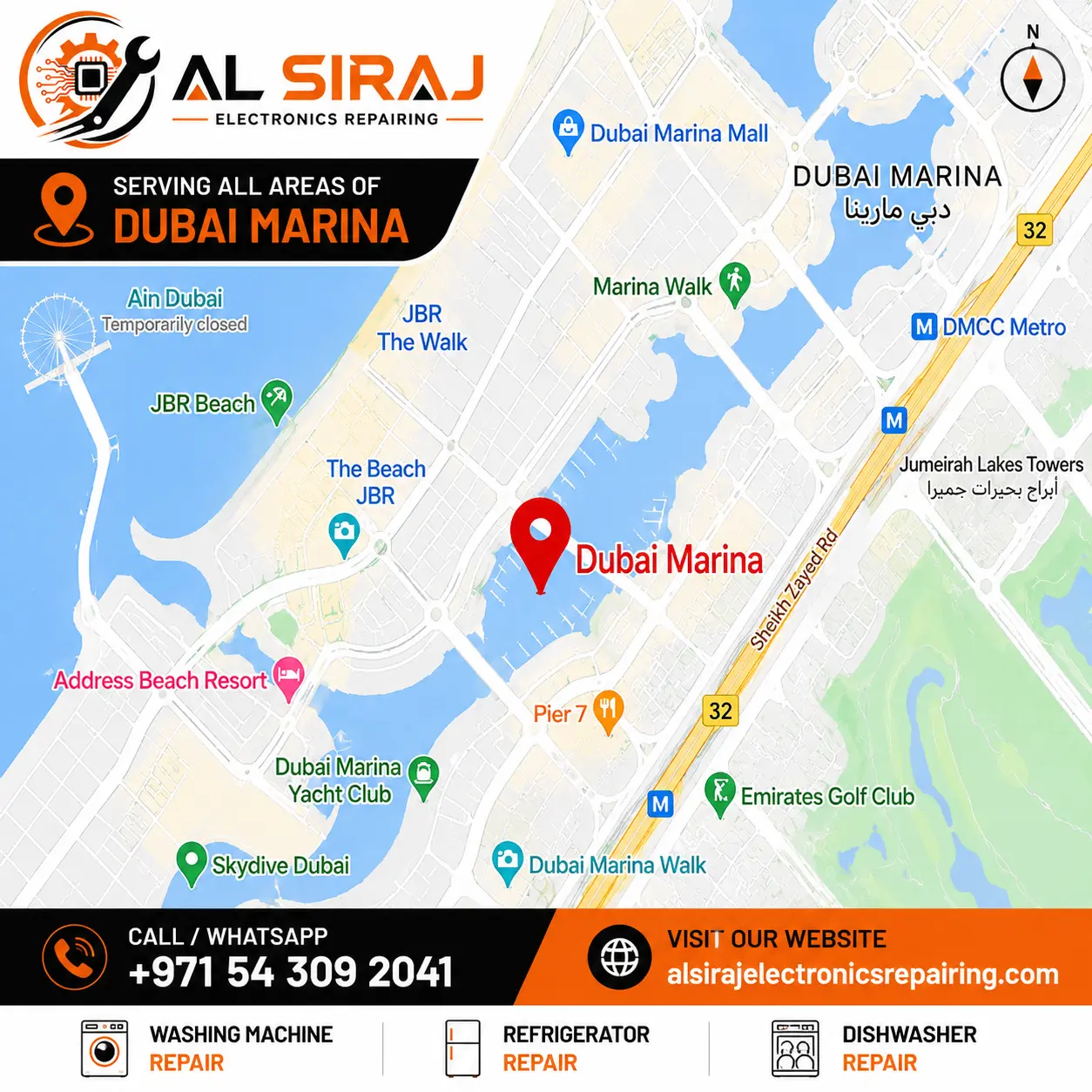 Dubai Marina map