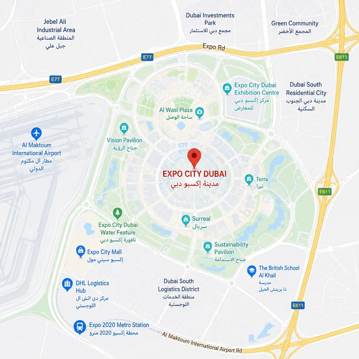 Expo City Dubai Map